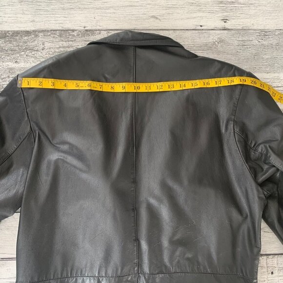 Vintage Pelle Cuir Black Leather Blazer Jacket - Picture 10 of 16